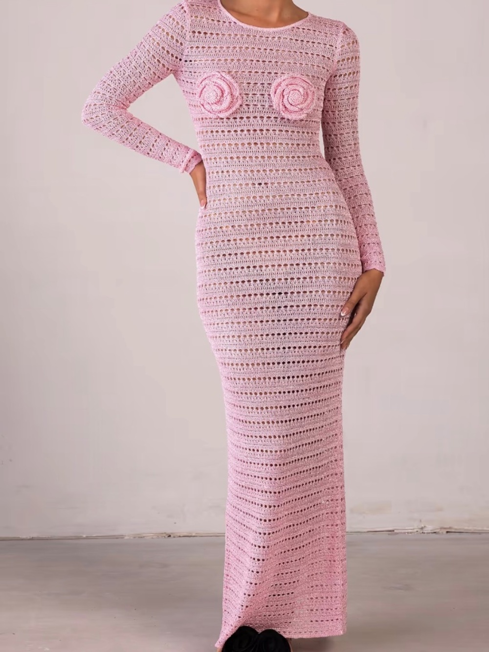 NW Same rosette crochet dress - Picture 2 of 5